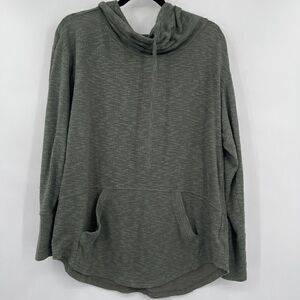 Prana Green Performance Stretch Long Sleeve Pullover Frieda Top Large